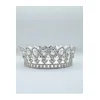 Coronita Argintie din metal cu strasuri transparent