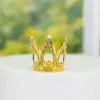 Coronita aurie din aliaj cu strasuri - 3.4*3.3 cm