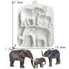 Forma/mulaj din silicon, Familie de elefanti