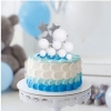 Set 20 sfere pentru decor tort, Albe stralucitor (sclipici)