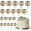 Set 20 sfere pentru decor tort, Auriu (sclipici)