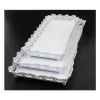 Set de 3 platouri din metal alb dantelate