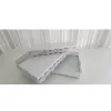 Set de 3 platouri din metal alb dantelate