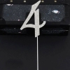 "4" Toper argintiu cu strasurI