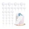 Set 20 sfere pentru decor tort, Alb sidef