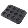 Tava pentru briose 12 cavitati ø 6.5 x 2.5 h cm, otel antiaderent CQ