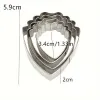Set 4 decupatoare metalice, Bujor mic