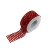 Stras panglica 4 cm / 3 m, Rosu