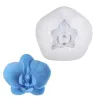 Formă din silicon Orhidee pentru decor tort și prăjituri – mulaj 3D 6.5 cm