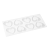 Forma din silicon pentru ciocolata, 8 Inimi