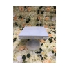 Platou din metal patrat dantelat, 25 cm alb