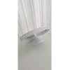 Platou din metal rotund cu picior dantelat, 30 cm alb