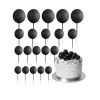 Set 20 sfere pentru decor tort, Negru mat