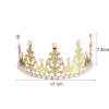 Tiara / coronita argintie din aliaj cu strasuri si perle - 17*7.3 cm