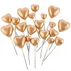 Set 20 Inimi pentru decor tort, Aurii