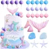 Set 26 decoratiuni 3D pentru tort tematic Sirenă