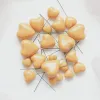 Set 20 Inimi pentru decor tort, Crem