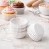 Set 2000 chese brioșe din hârtie albă 5x3 cm – coșulețe cupcake rezistente pentru copt