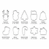 Set 10 decupatoare biscuiți Crăciun din inox + 10 șabloane decor