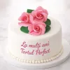 Trandafiri din pastă de zahăr roz – decor elegant pentru tort | Tortul Perfect