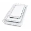 Set de 3 platouri din metal alb dantelate