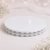 Platou Ø 30 din metal alb rotund dantelat, 1 buc