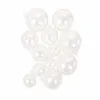 Set 12 bile decorative albe pentru tort – mini cake topper | Accesorii elegante pentru nuntă, botez, aniversare