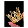 Coronita aurie din aliaj cu strasuri - 3.4*3.3 cm