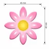 Decor din ciocolată Floare Roz, 45 mm pentru torturi și deserturi | Korinitta