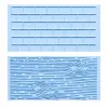 Set 2 matrițe din silicon pentru fondant – model Cărămidă & Textură Lemn 14 x 6.9 cm