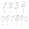 Topper tort Cifra din plastic tip oglinda, 11 cm