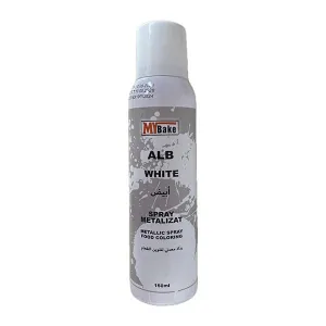 Colorant alimentar metalizat Spray 250 ML - alb, MyBake