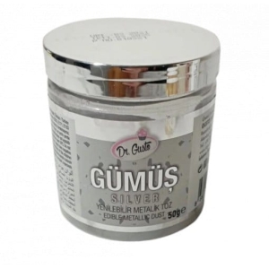 Colorant alimentar pudra argintiu metalizat  50g, Dr Gusto