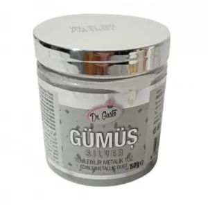 Colorant alimentar pudra argintiu metalizat  50g, Dr Gusto