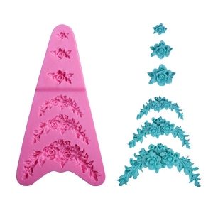 Forma din silicon, model Coronite flori
