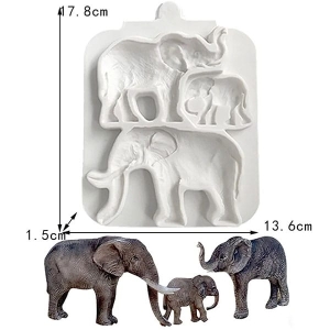 Forma/mulaj din silicon, Familie de elefanti