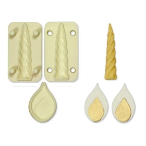 Matrita din plastic, corn si urechi de Unicorn