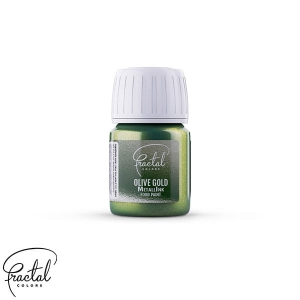 Colorant alimentar lichid metalizat Olive gold 30g - Fractal