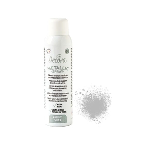 Colorant alimentar metalizat Spray 150 ML - Argintiu, Decora