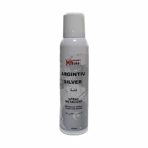 Colorant alimentar metalizat Spray 250 ML - Argintiu, MyBake