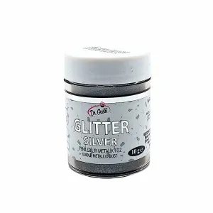 Colorant comestibil Glitter Argintiu 10gr, Dr Gusto