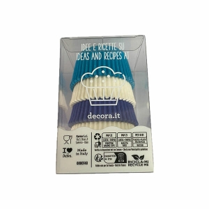 Cupe /chese pentru briose asortate bleo si alb, 75 buc