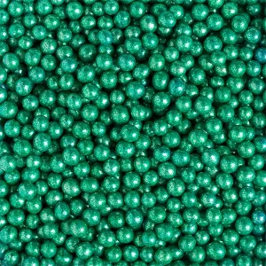 Perle de zahar verde metalizat ⌀5 mm, 100g Deco