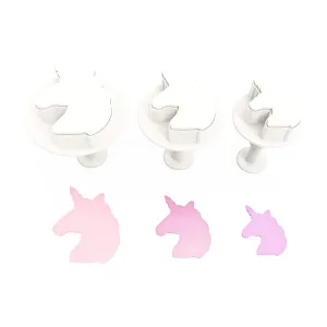 Set 3 decupatoare cu tija, Unicorni