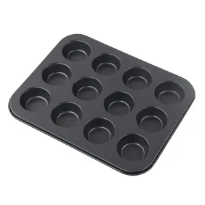 Tava pentru briose 12 cavitati ø 6.5 x 2.5 h cm, otel antiaderent CQ