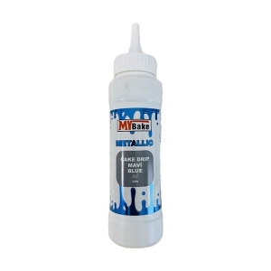 Glazura de ciocolata metalizata - Cake drip albastra - 250g