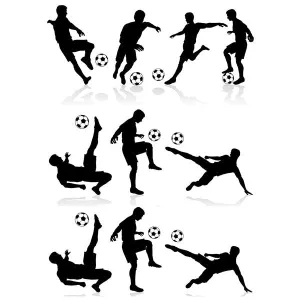 Imagine comestibila "Siluete fotbalisti"