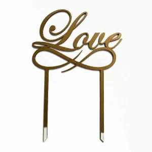 Toper tort "Love", auriu