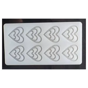 Mulaj din silicon 8 inimi, forme din ciocolata