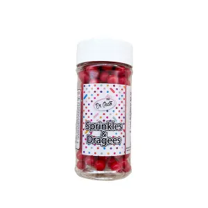 Perle de zahar rosii 8mm, 90g Dr Gusto